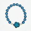 Minty Floral Glass Beaded Bracelet - Image 2