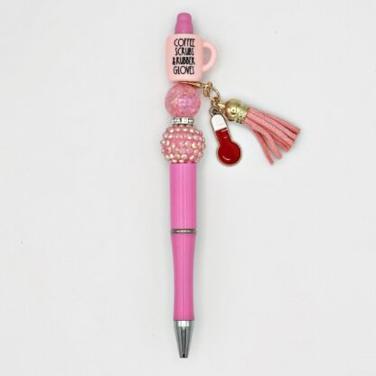 Baby Pink Nurse or Doctor Beaded Pen