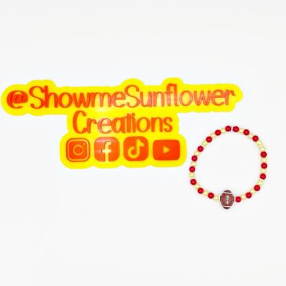 Chiefs Acrylic Beaded Bracelet