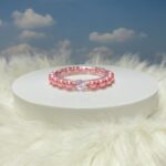 Pink Glass Heart Charm Bracelet - Image 5