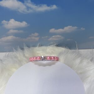 Pink Glass Heart Charm Bracelet - Image 3